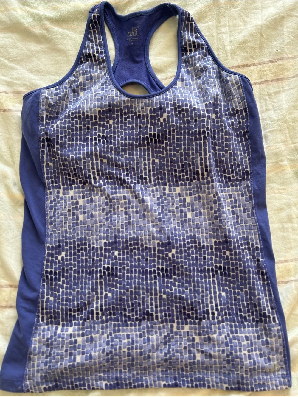 ALO Yoga Women’s Purple BlueMosaic Racerback Tank M